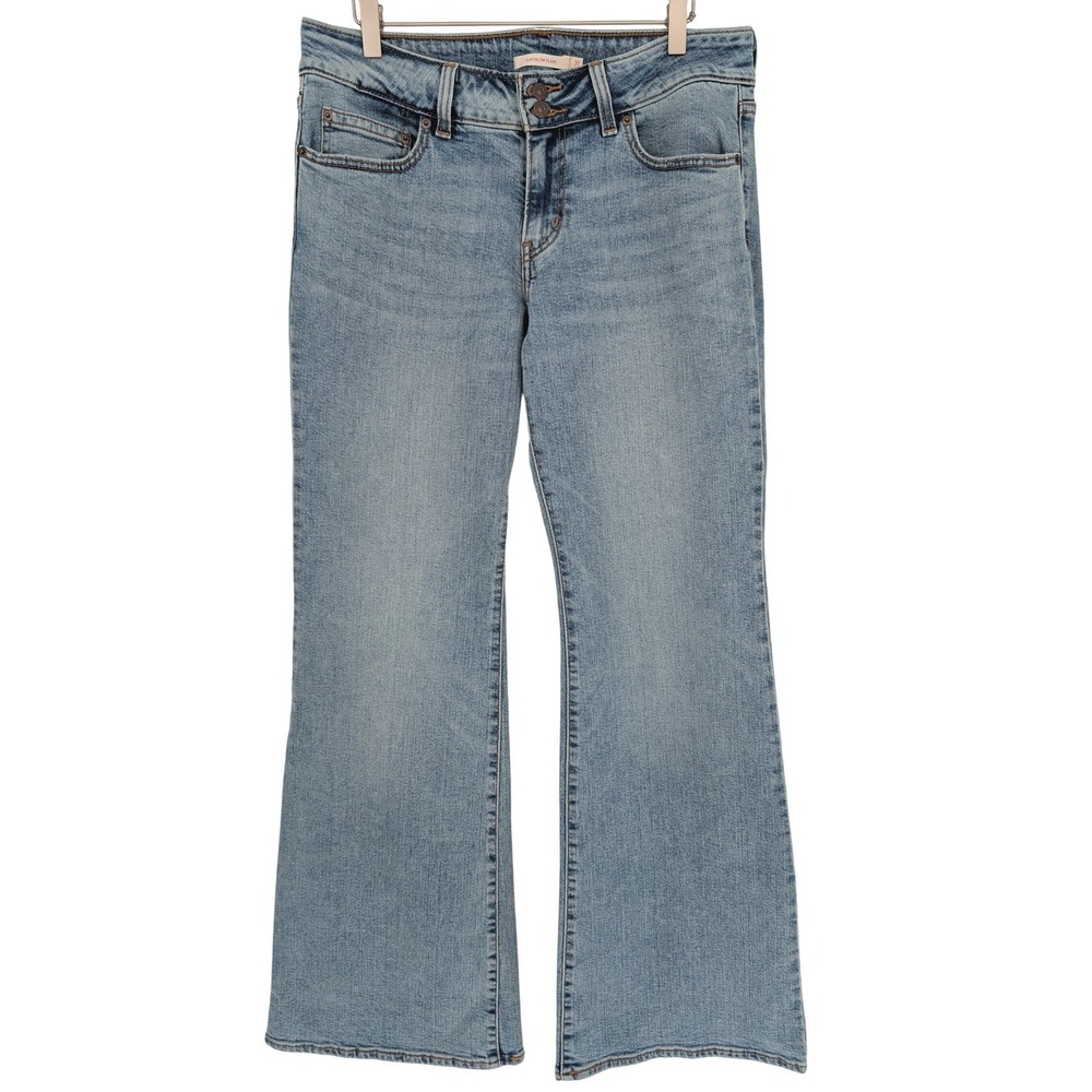 Levis Superlow Wide Flare Jeans Womens 31 Light Wash Blue‎ Boho Retro Y2K Denim